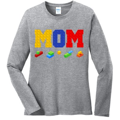 Builder Building Blocks Mom Ladies Long Sleeve Shirt