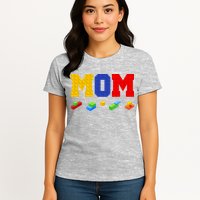 Builder Building Blocks Mom Womens T-Shirt
