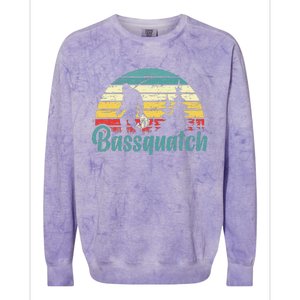 Bassquatch Bigfoot Believer Bass Fishing Yeti Sasquatch Colorblast Crewneck Sweatshirt