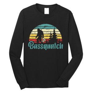 Bassquatch Bigfoot Believer Bass Fishing Yeti Sasquatch Long Sleeve Shirt