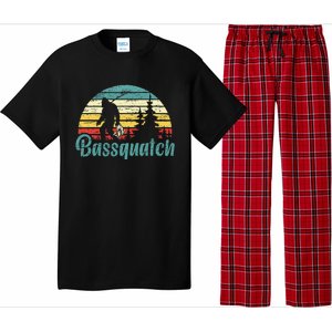 Bassquatch Bigfoot Believer Bass Fishing Yeti Sasquatch Pajama Set