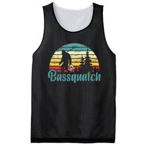 Bassquatch Bigfoot Believer Bass Fishing Yeti Sasquatch Mesh Reversible Basketball Jersey Tank