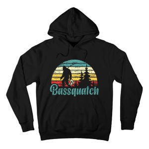 Bassquatch Bigfoot Believer Bass Fishing Yeti Sasquatch Tall Hoodie