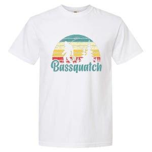 Bassquatch Bigfoot Believer Bass Fishing Yeti Sasquatch Garment-Dyed Heavyweight T-Shirt