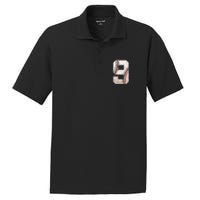 Baseball Birthday Boy Nine 9 Years Old Ninth 9th Bday Party PosiCharge RacerMesh Polo