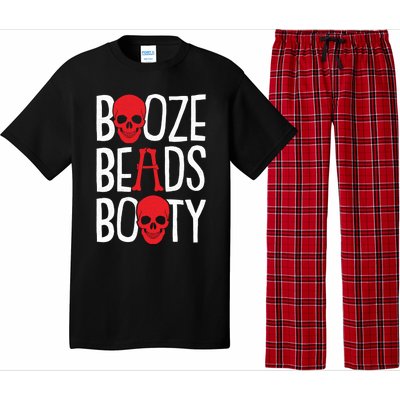 Booze Beads Booty Gasparilla Pirate Festival Jollyroger Gift Pajama Set