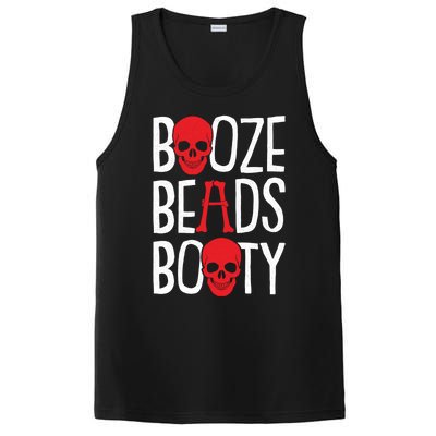 Booze Beads Booty Gasparilla Pirate Festival Jollyroger Gift PosiCharge Competitor Tank