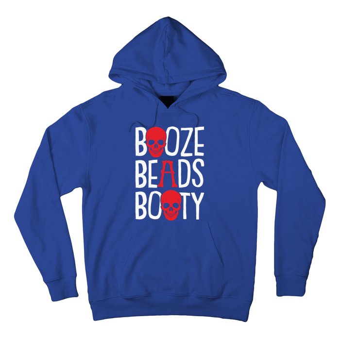 Booze Beads Booty Gasparilla Pirate Festival Jollyroger Gift Hoodie