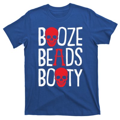 Booze Beads Booty Gasparilla Pirate Festival Jollyroger Gift T-Shirt