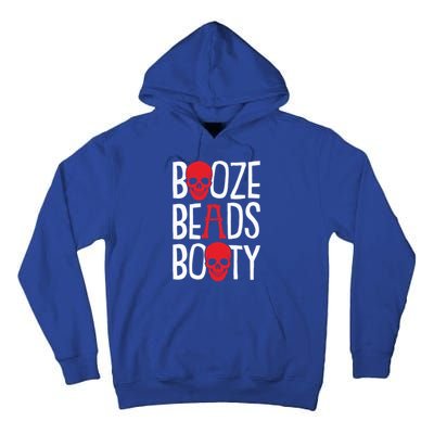 Booze Beads Booty Gasparilla Pirate Festival Jollyroger Gift Tall Hoodie