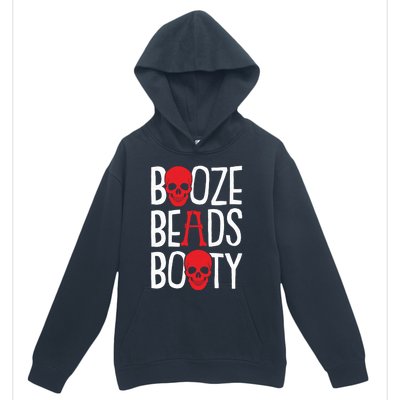 Booze Beads Booty Gasparilla Pirate Festival Jollyroger Gift Urban Pullover Hoodie