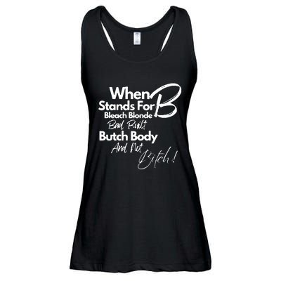 Bleach Blonde Bad Built Botched Body Ladies Essential Flowy Tank