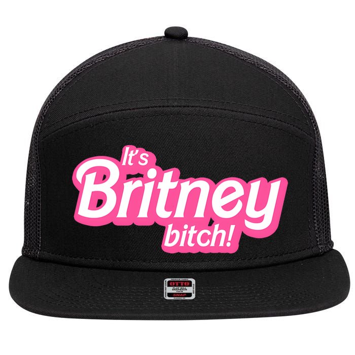 Britney Bitch 7 Panel Mesh Trucker Snapback Hat