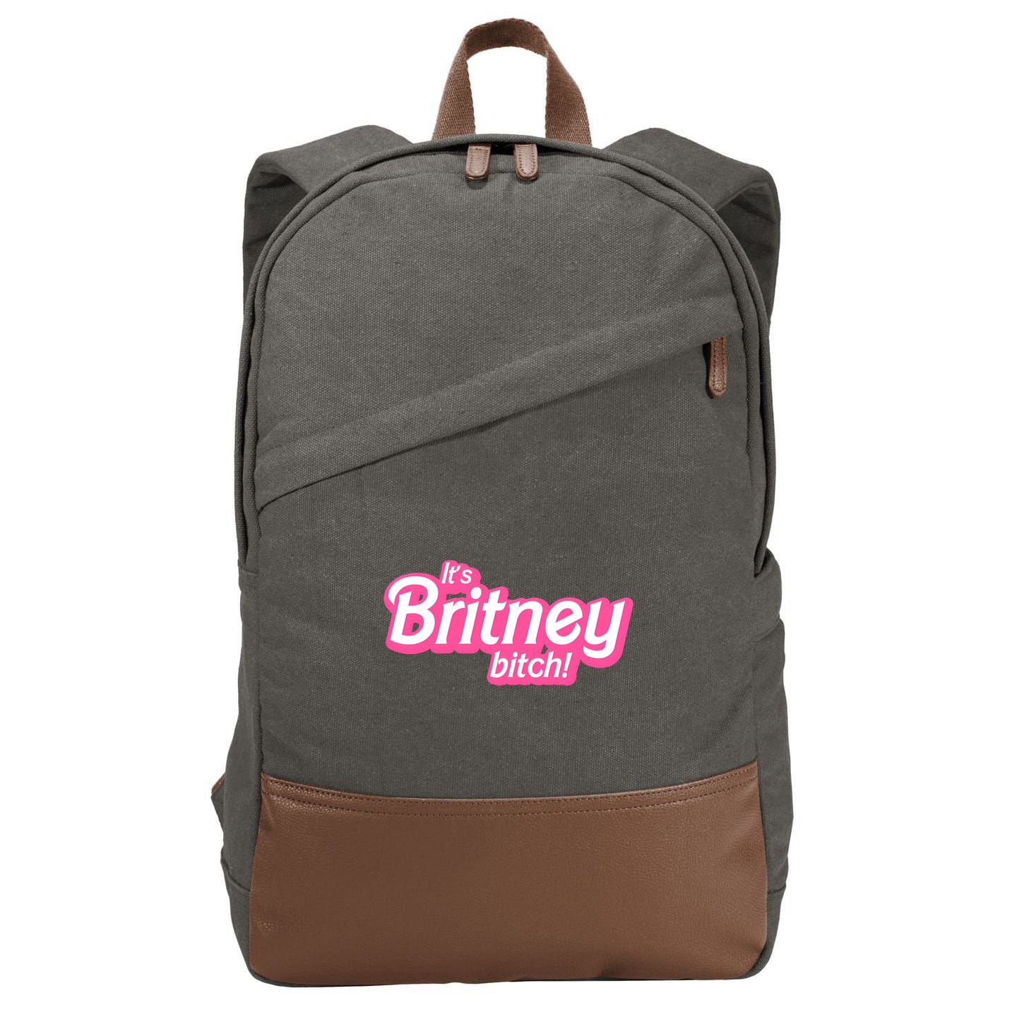 Britney Bitch Cotton Canvas Backpack
