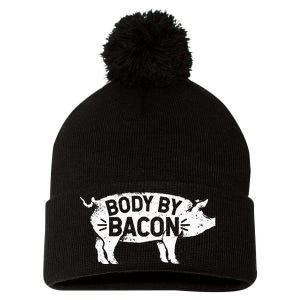 Body By Bacon For Low Carb High Fat Ketogenic Diet Pom Pom 12in Knit Beanie