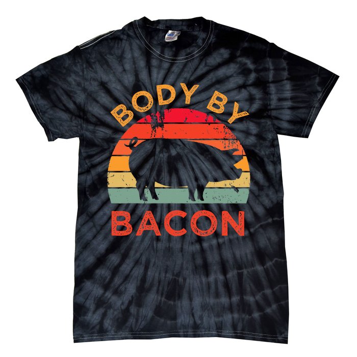 Body By Bacon For Low Carb High Fat Ketogenic Diet Tie-Dye T-Shirt