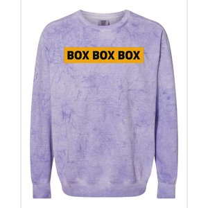 Box Box Box Formula Racing Radio Pit Box Box Box Colorblast Crewneck Sweatshirt