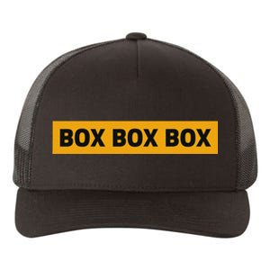 Box Box Box Formula Racing Radio Pit Box Box Box Yupoong Adult 5-Panel Trucker Hat