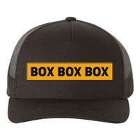 Box Box Box Formula Racing Radio Pit Box Box Box Yupoong Adult 5-Panel Trucker Hat