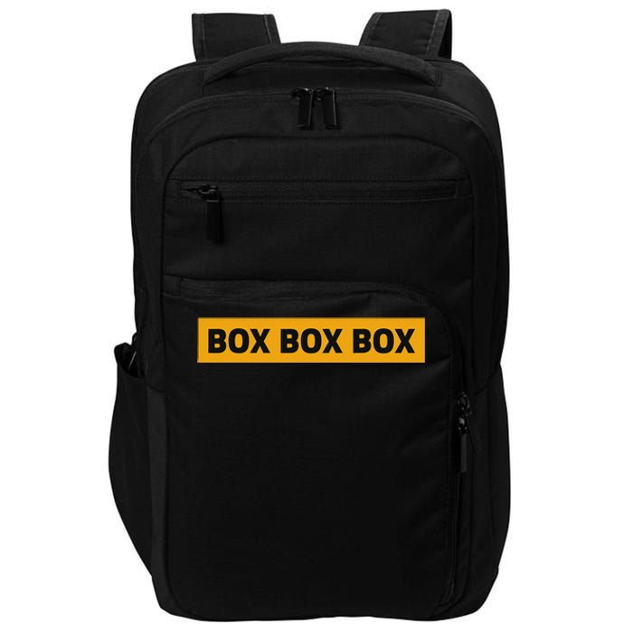 Box Box Box Formula Racing Radio Pit Box Box Box Impact Tech Backpack