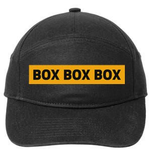 Box Box Box Formula Racing Radio Pit Box Box Box 7-Panel Snapback Hat