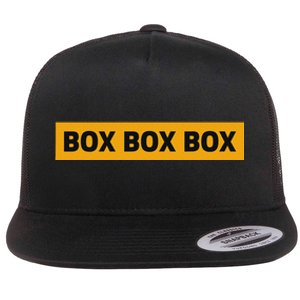 Box Box Box Formula Racing Radio Pit Box Box Box Flat Bill Trucker Hat