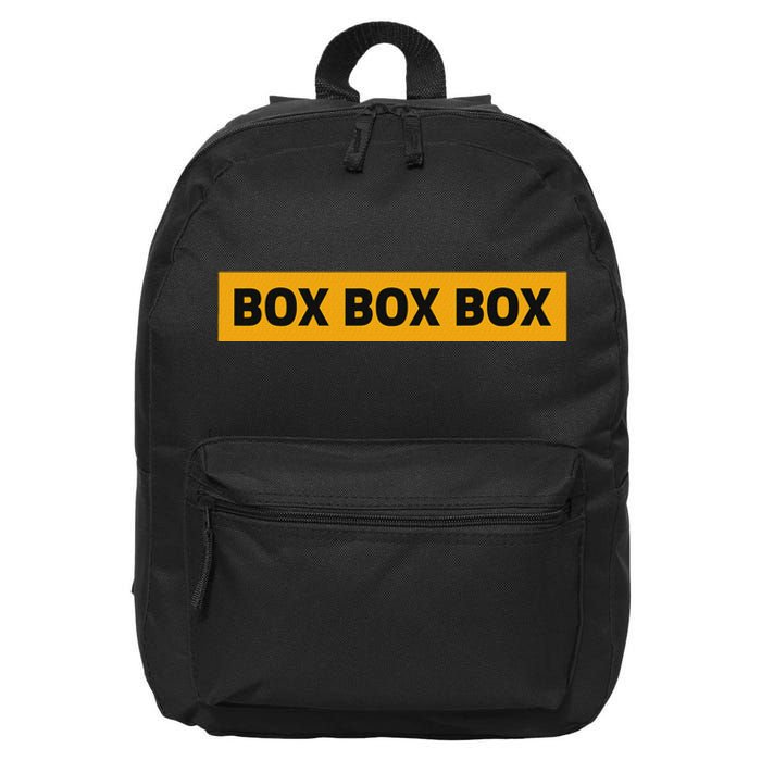 Box Box Box Formula Racing Radio Pit Box Box Box 16 in Basic Backpack