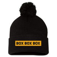 Box Box Box Formula Racing Radio Pit Box Box Box Pom Pom 12in Knit Beanie