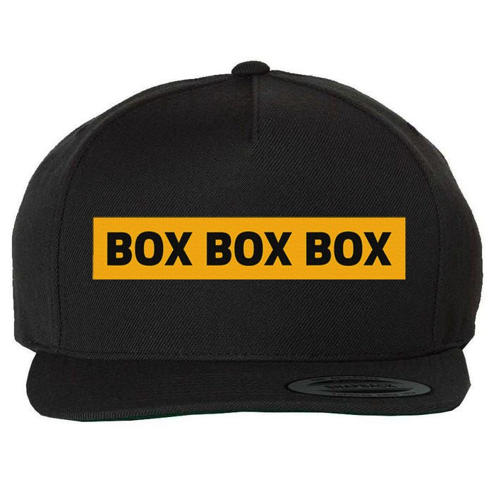 Box Box Box Formula Racing Radio Pit Box Box Box Wool Snapback Cap