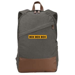 Box Box Box Formula Racing Radio Pit Box Box Box Cotton Canvas Backpack