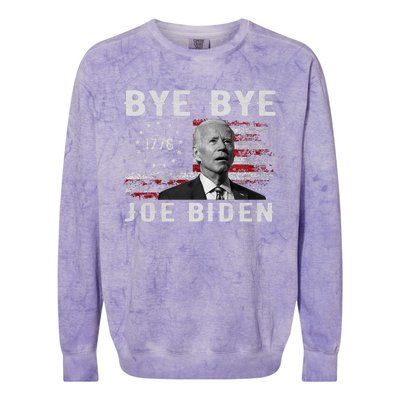 Bye Bye Biden Funny Anti Biden Election Drops Out Colorblast Crewneck Sweatshirt