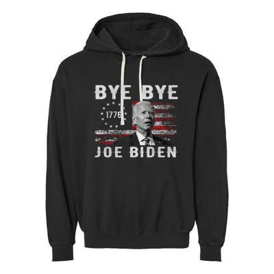 Bye Bye Biden Funny Anti Biden Election Drops Out Garment-Dyed Fleece Hoodie