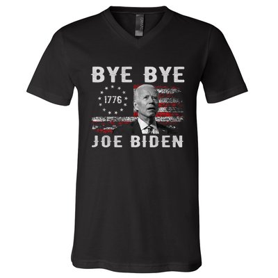 Bye Bye Biden Funny Anti Biden Election Drops Out V-Neck T-Shirt