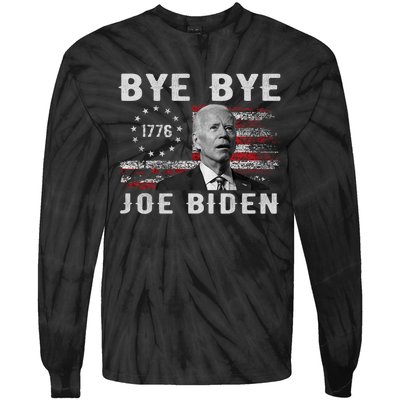 Bye Bye Biden Funny Anti Biden Election Drops Out Tie-Dye Long Sleeve Shirt