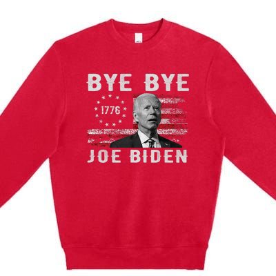 Bye Bye Biden Funny Anti Biden Election Drops Out Premium Crewneck Sweatshirt