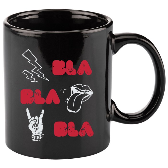Bla Bla Bla Punk Rock 11oz C Handle Ceramic Mug