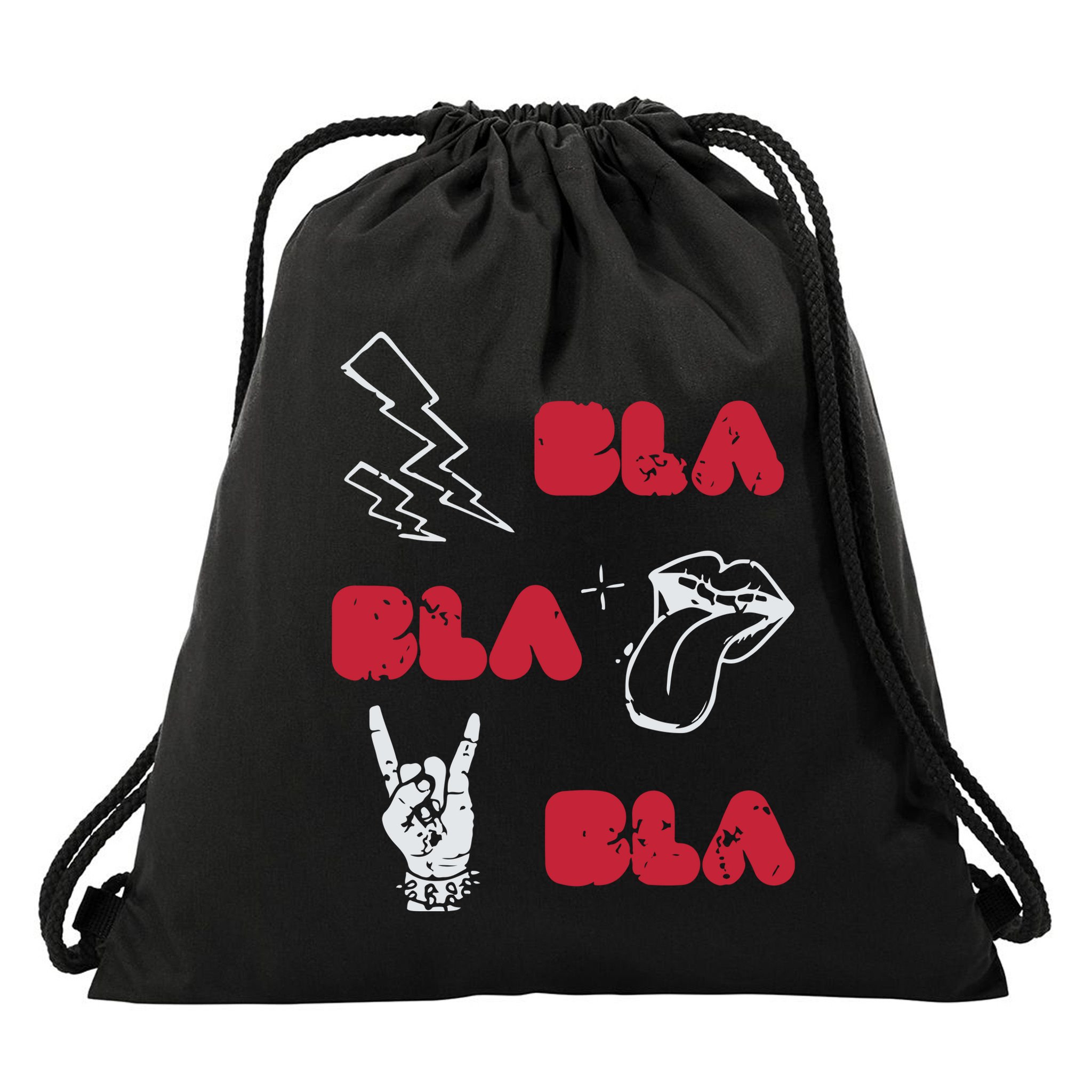 Bla Bla Bla Punk Rock Drawstring Bag