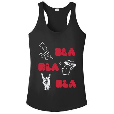 Bla Bla Bla Punk Rock Ladies PosiCharge Competitor Racerback Tank