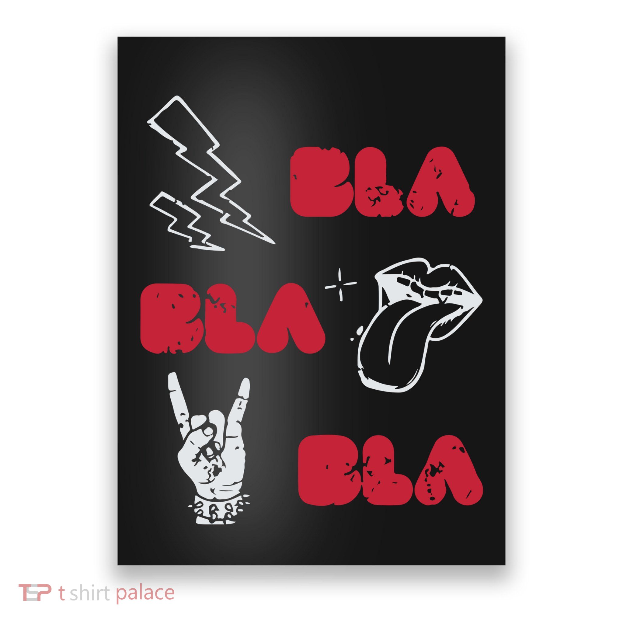 Bla Bla Bla Punk Rock Poster