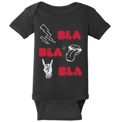 Bla Bla Bla Punk Rock Baby Bodysuit