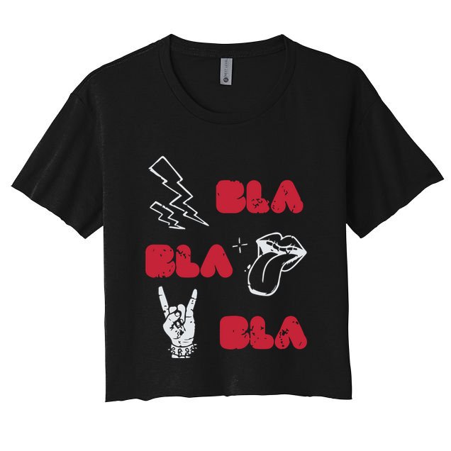 Bla Bla Bla Punk Rock Crop Top