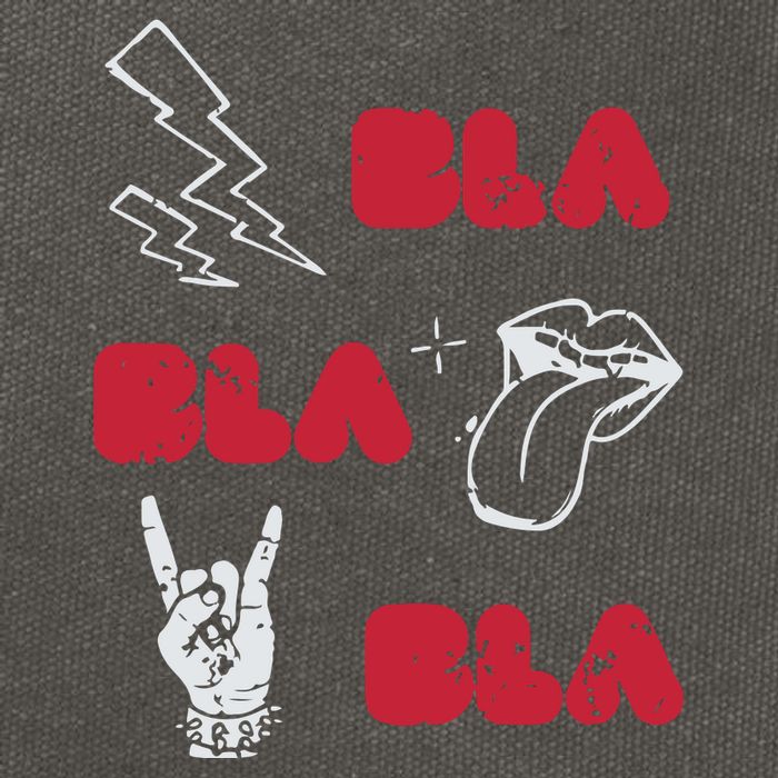 Bla Bla Bla Punk Rock Cotton Canvas Backpack