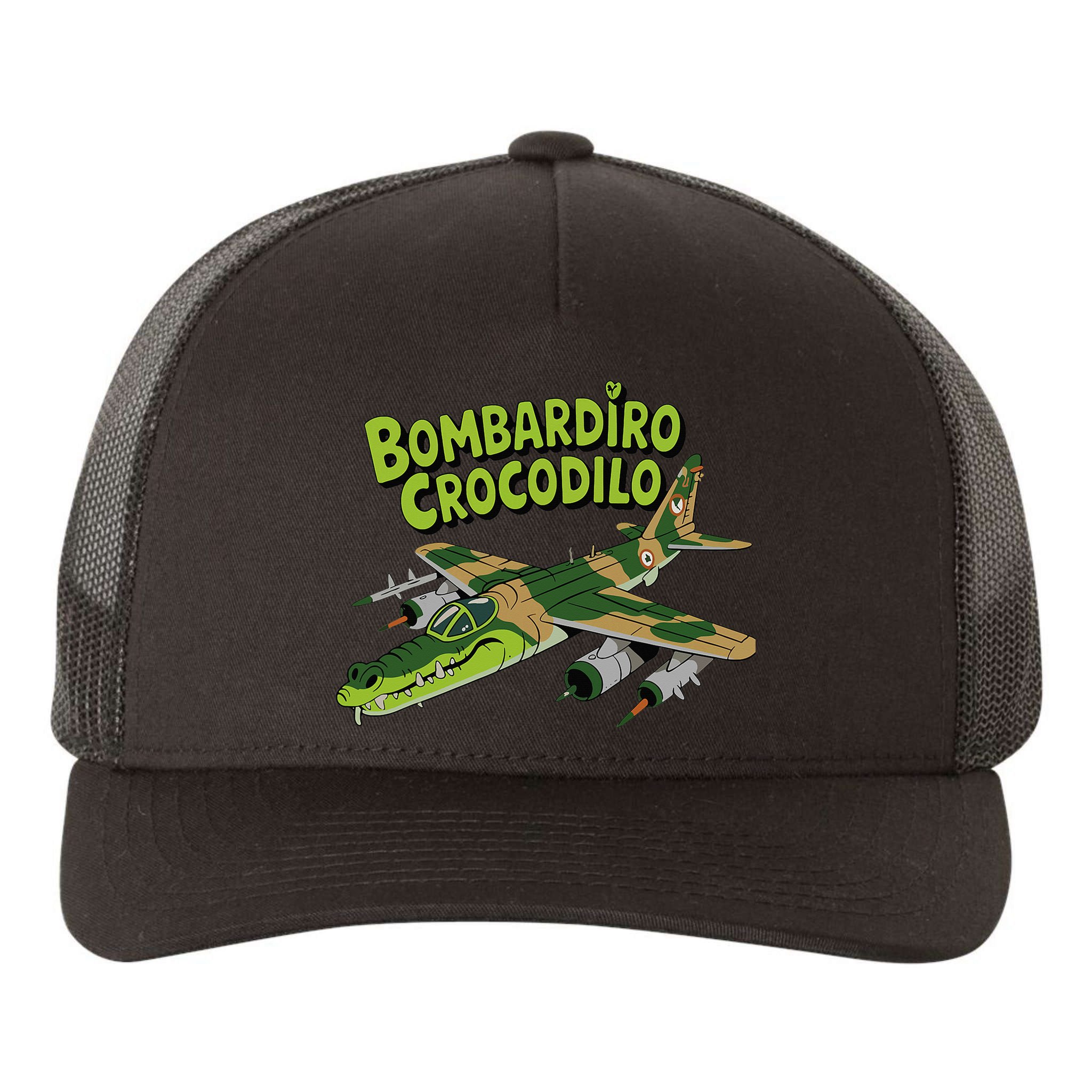 Boy Bombardilo Bombardier Crocodilo Italian Brainrot Yupoong Adult 5-Panel Trucker Hat