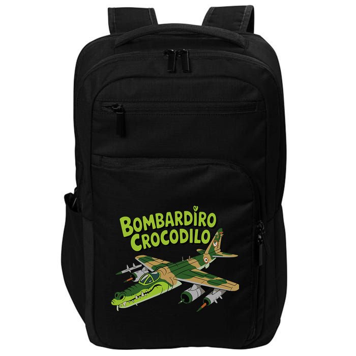 Boy Bombardilo Bombardier Crocodilo Italian Brainrot Impact Tech Backpack