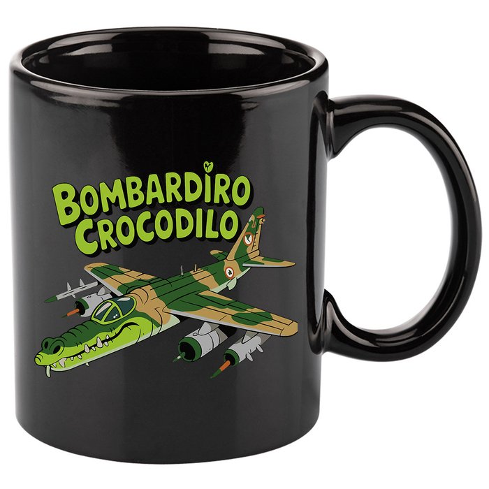 Boy Bombardilo Bombardier Crocodilo Italian Brainrot 11oz C Handle Ceramic Mug