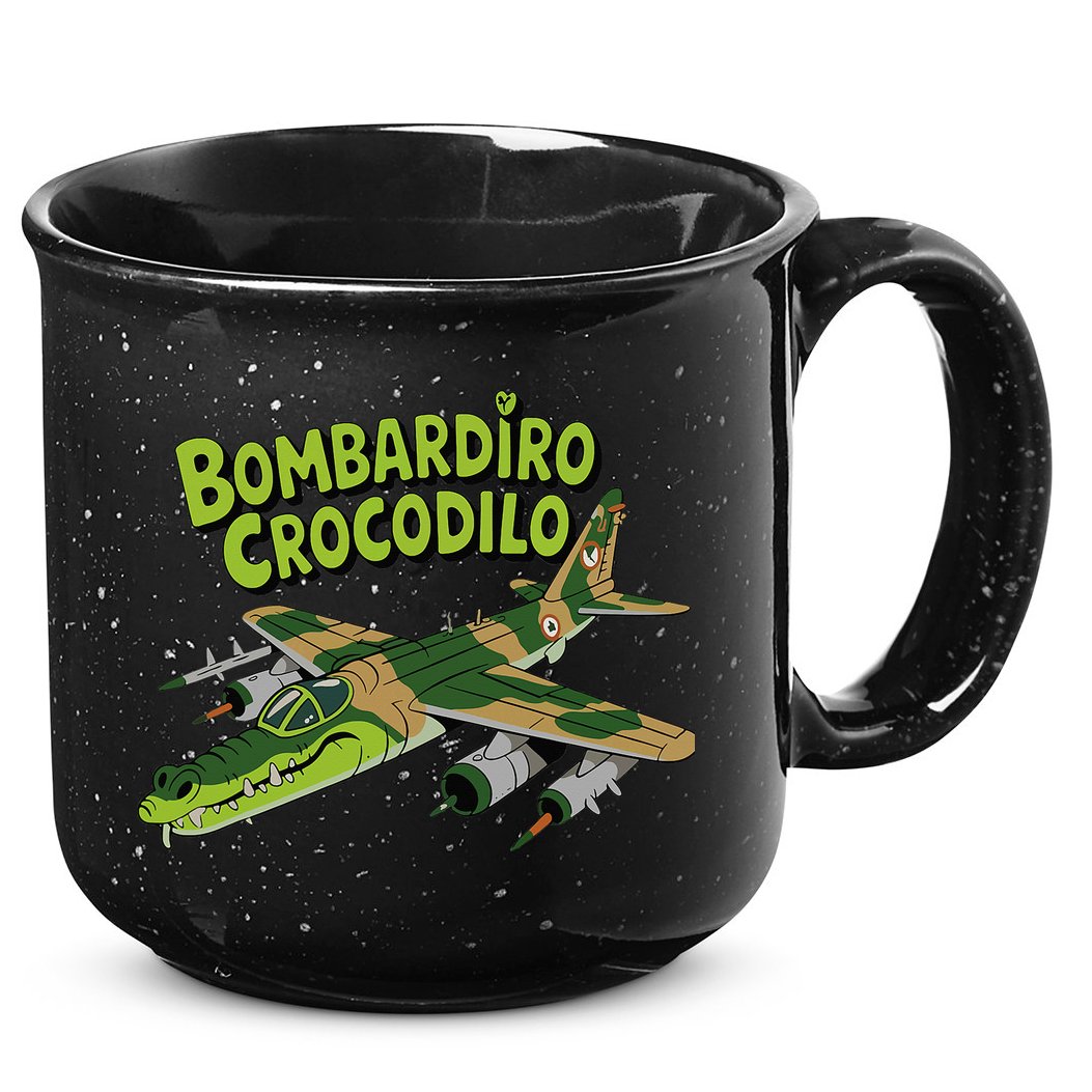 Boy Bombardilo Bombardier Crocodilo Italian Brainrot 15oz Campfire Ceramic Mug