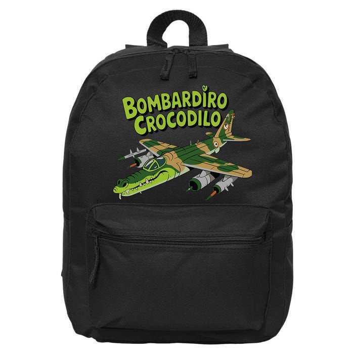 Boy Bombardilo Bombardier Crocodilo Italian Brainrot 16 in Basic Backpack