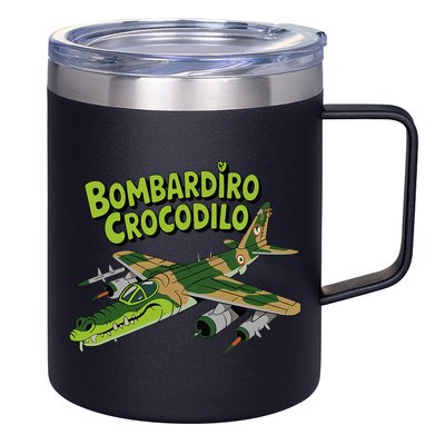 Boy Bombardilo Bombardier Crocodilo Italian Brainrot 12oz Stainless Steel Coffee Mug