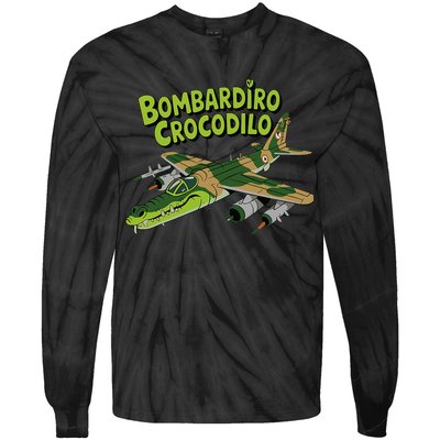 Boy Bombardilo Bombardier Crocodilo Italian Brainrot Tie-Dye Long Sleeve Shirt