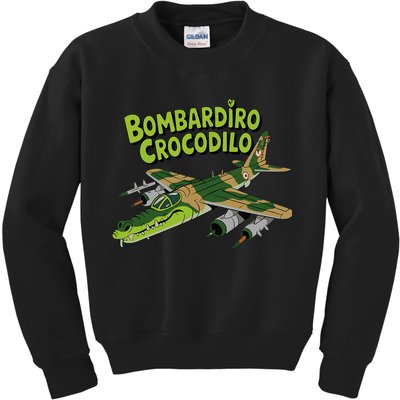 Boy Bombardilo Bombardier Crocodilo Italian Brainrot Kids Sweatshirt